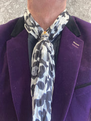 80's Glam 'Dream Police' Grey Rock 'N' Roll Scarf