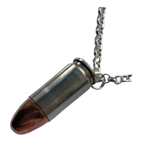 9mm Nickel Bullet & Neck Chain