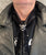80's Metal Black Velvet 'Sinner' Rock   'N' Roll Scarf