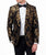 80's Glam Black and Gold Brocade Glam Jacket