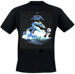 A black t-shirt with an Asia design