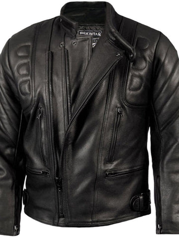 80's Metal 'Biker' Leather Jacket