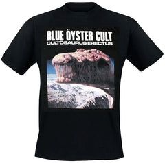 A black t-shirt with a Blue Oyster Cult design