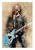 80's Metal canvas print featuring a colorful artistic portrayal of Dave Grohl in full flight, styled in a classic 80's heavy metal aesthetic.
