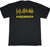 An 80's metal black t shirt with a Def Leppard Pyromania design on the back