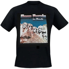 An 80's Metal black t-shirt featuring a Deep Purple In Rock design