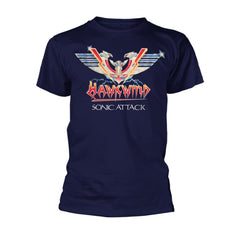 Hawkwind - Sonic Attack Navy T Shirt