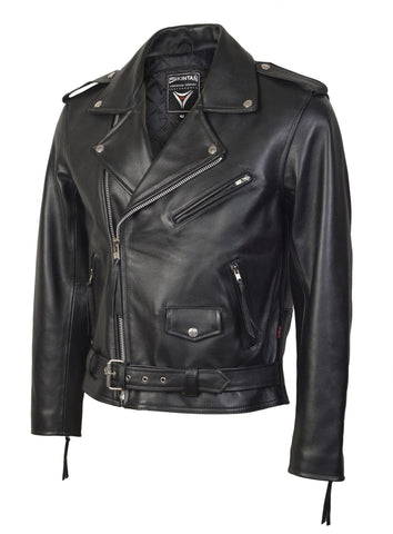 80's Metal 'Retro' Leather Jacket