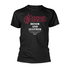 Saxon - Denim And Leather T Shirt