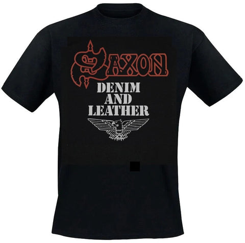 Saxon - Denim And Leather T Shirt