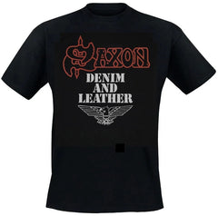 Saxon - Denim And Leather T Shirt