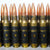 7.62 Copper Tipped Brass Bullet & Black Link Belt