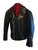 An 80's Metal Bullet black leather jacket in a classic design with a red quilted lining, large collar, silver metal zips and buckles.