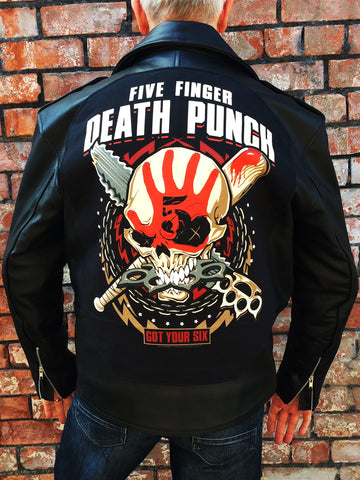 Metalworks Five Finger Death Punch 'Got Your Six' Leather Jacket