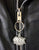 Close up of the zip pull on a metalworks leather jacket featuring Ozzy Osbourne 'Ordinary Man' on the back, with epaulets, multiple pockets, adjustable belt and high quality zips.  