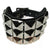 An 80's Metal 3 row silver stud wristband