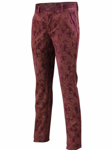 80's Glam Maroon Velvet Trousers