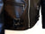 An 80's Metal Bullet black leather jacket in a classic design with a red quilted lining, large collar, silver metal zips and buckles.