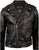 A metalworks leather jacket featuring Ozzy Osbourne 'Ordinary Man' on the back, with epaulets, multiple pockets, adjustable belt and high quality zips.  