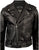 A metalworks leather jacket featuring Guns N Roses 'Los F'N Angeles' on the back, with epaulets, multiple pockets, adjustable belt and high quality zips.  